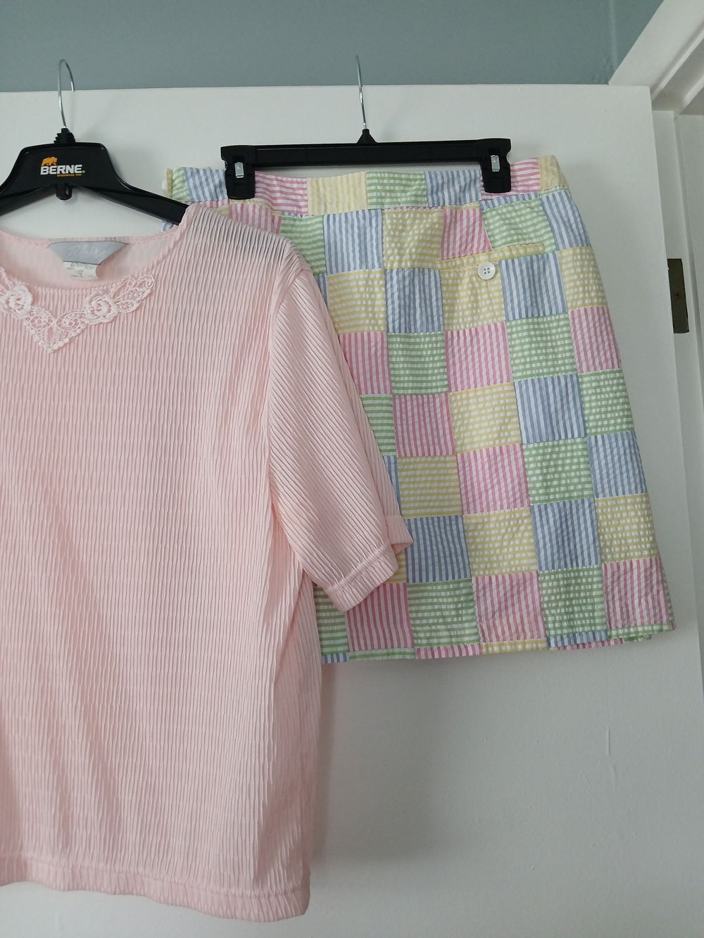 EP Pro Pastel Patchwork Golf Skort - Pink, Yellow, Blue, Green